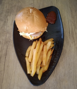 Cheesy Crispy Veg Patty Burger