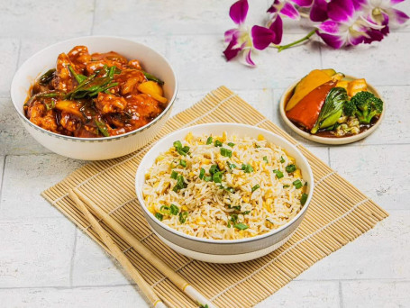 Veg Fried Rice Chicken Chilli 4Pcs