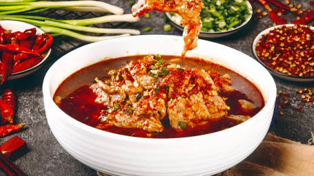 Sichuan Spicy Boiled Beef With Bean Sprouts/Shuǐ Zhǔ Niú Ròu