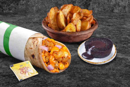 (1 Porciones) Wrap De Salsa Mexicana Wedges Choco Lava Meal