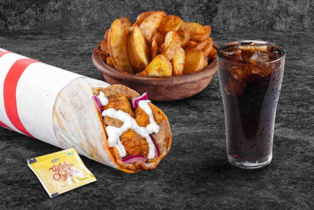 (1 Porciones) Pollo Bhuna Overload Wrap Wedges Thums Up Meal