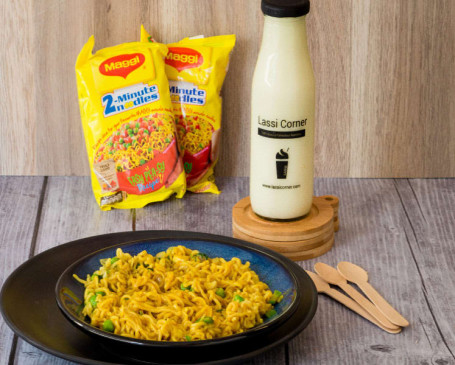 Plain Maggi With Sweet Lassi