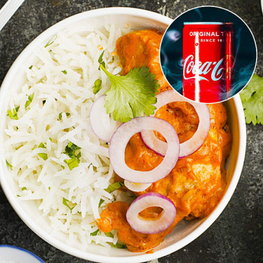 Butter Chicken With Rice Cold Drink Combo