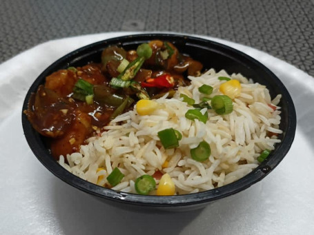 Manchurian Fish With Noodle/Rice Bowl