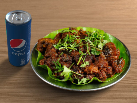 Mutton Fry+ Pepsi 250 Ml Can