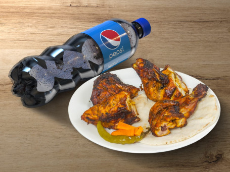 Bbq Chicken. Pepsi 600 Ml Pet Bottle Bottle