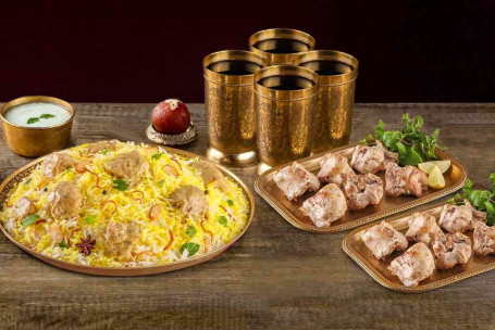 Creamy Chicken Biryani (Alishaan-E-Afghani, Serves 4) 12Pc Chicken Malai Tikka 4 Thumsup 250Ml