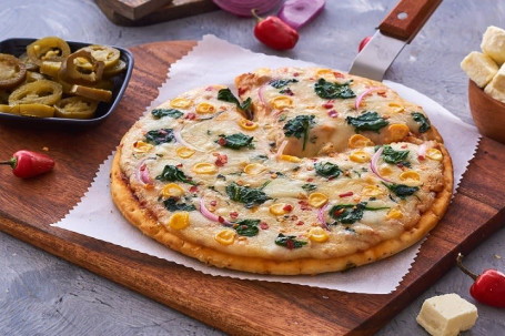 8 Pizza De Maíz Con Espinacas Y Queso