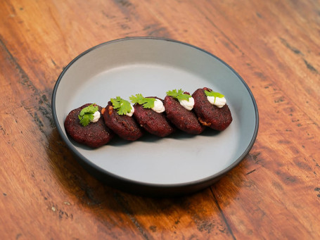 Beetroot Galouti With Cheese