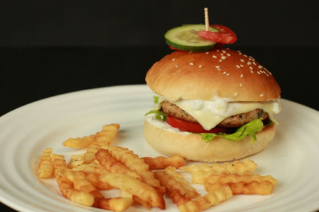 Classic Chicken Burger With Fries