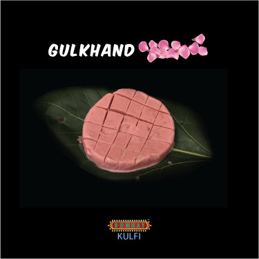 Gulkhand Kulfi Slice