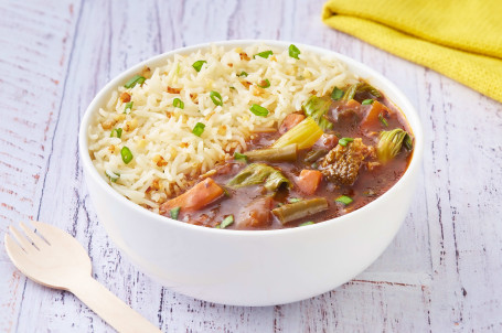 Black Bean Veggies With Garlic Fried Rice