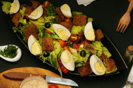 Boiled Egg Caesar Salad
