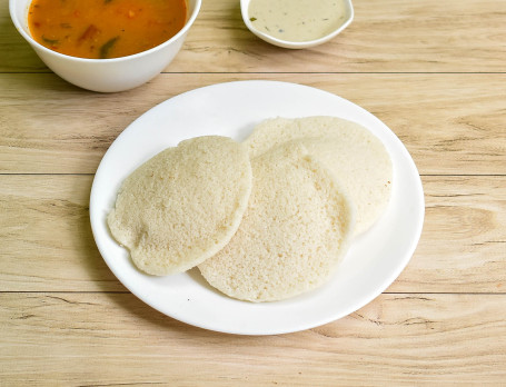 Idli 4 Pcs.[Can Be Provide With Sambar, Chutney.