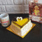 Butterscotch Cake With Mugs And Greeting Card