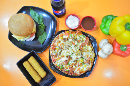 Veg Pizza Burger Combo 5