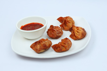 Fried Schezwan Momos (5 Pcs)