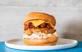 Fried Cheese Chicken Burger