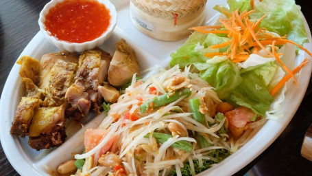 2. Bbq Chicken And Papaya Salad Combo Set