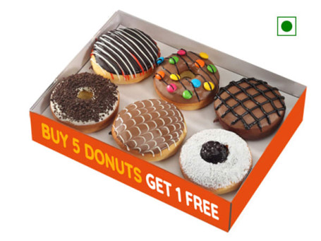 Caja Especial De 6 Donas (Compre 5 Y Obtenga 1 Gratis)