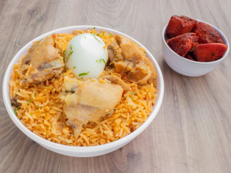 Chicken Briyani With 3Pcs 65