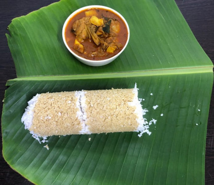 Puttu [Wheat] With Chicken Curry