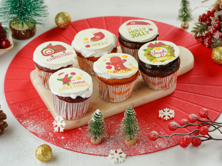 Cupcakes Especial Navidad Con Fotos (Pack De 6)