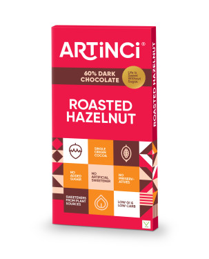 Roasted Hazelnut Sugar Free Chocolate Bar Vegan (50G)