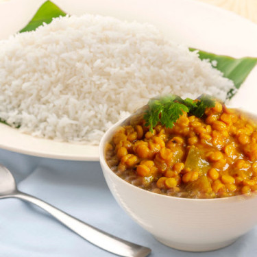 Lauki Chana Dal Con Arroz