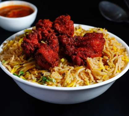 Plain Chicken Biryani Chicken 65 3Pcs