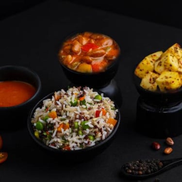 Wild Rice Bbq Sauce Paneer Protein Meal