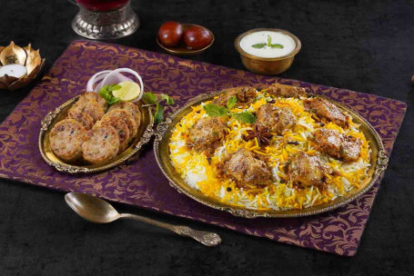Combo De Celebración Grupal Con Lazeez Bhuna Murgh Biryani Murgh Koobideh Kebabs