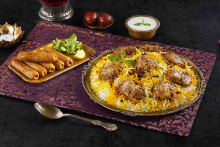 Combo De Celebración Grupal Con Lazeez Bhuna Murgh Biryani Seekh Kebabs