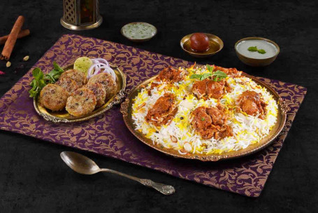 Combo De Celebración En Solitario Con Murgh Makhani Biryani Murgh Koobideh Kebabs