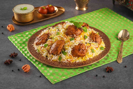 Spicy Lazeez Bhuna Murgh Hyderabadi Chicken Dum Biryani, Boneless Sirve 2 3]