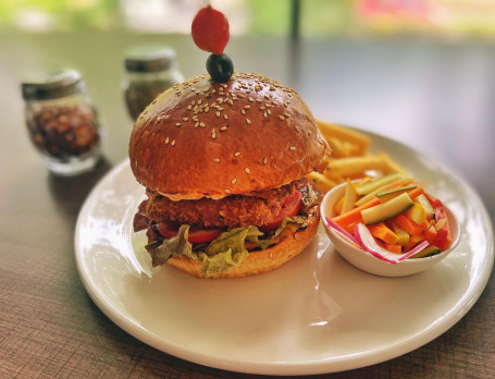 Crumbed Fish Filet Burger