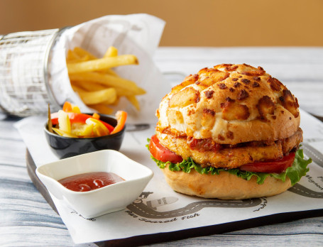 Bbq Chicken Breast Cheddar Burger