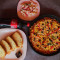 Couple Meal(1 Medium Veg Pizza Portion Of Garlic Bread With Cheese Salad Bowl (500 Gms) Brownie Coke (500 Ml)