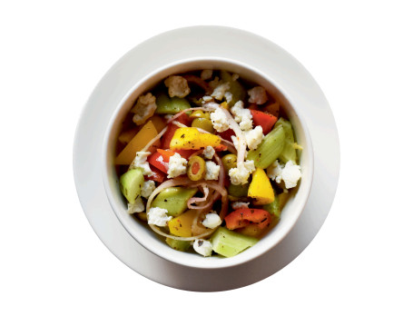 Greek Salad With Salted Cottage Cheese 200 Gms