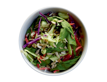 Fresh Green Leafy Salad With Lemon Dressing
