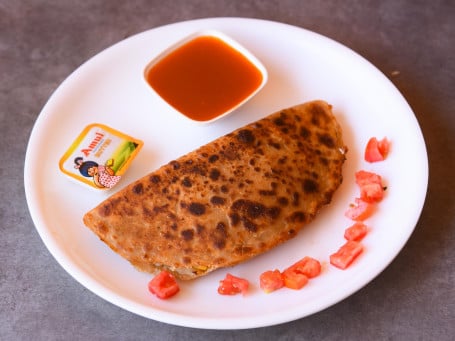 Mexican Paratha With Sauce Butter And Pickel