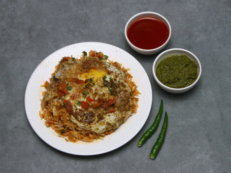 Rice Bhurji With Masala Half Fry