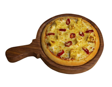 Pizza De Capsicum Paneer Y Pimentón Rojo