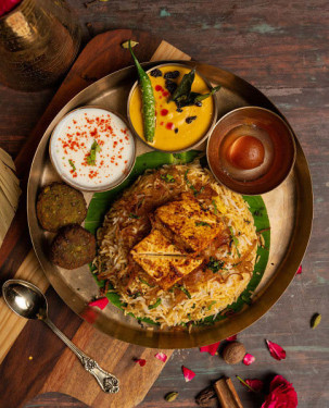 Hyderabadi Paneer Biryani Thali