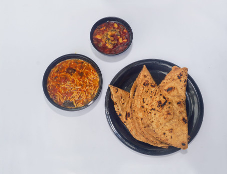 3 Paratha With 2 Sabji