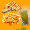 Veg Grilled Sandwich French Fries Jal Jeera Fizz