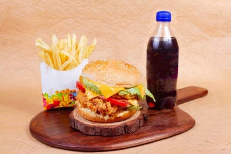 Veg Burger French Fryes Pepsi 250Ml