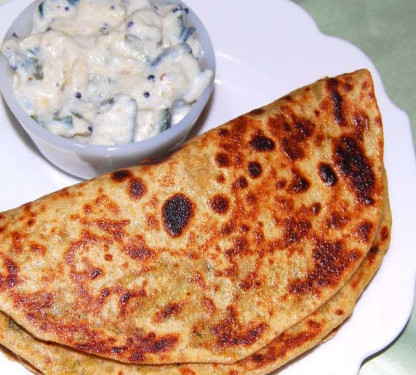 Paneer Allu Parotha With Raitha 1 No