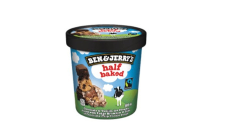 Pinta Medio Horneada De Helado De Ben Y Jerry