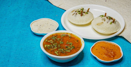 Rava Idli With Sambar